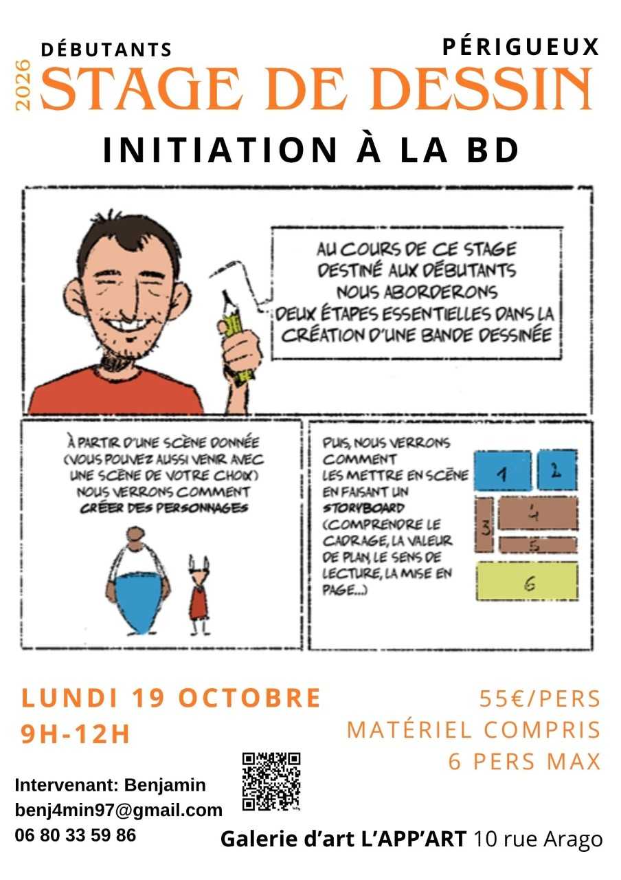 Stage dessin : Initiation à la BD par Floriane VIRGO