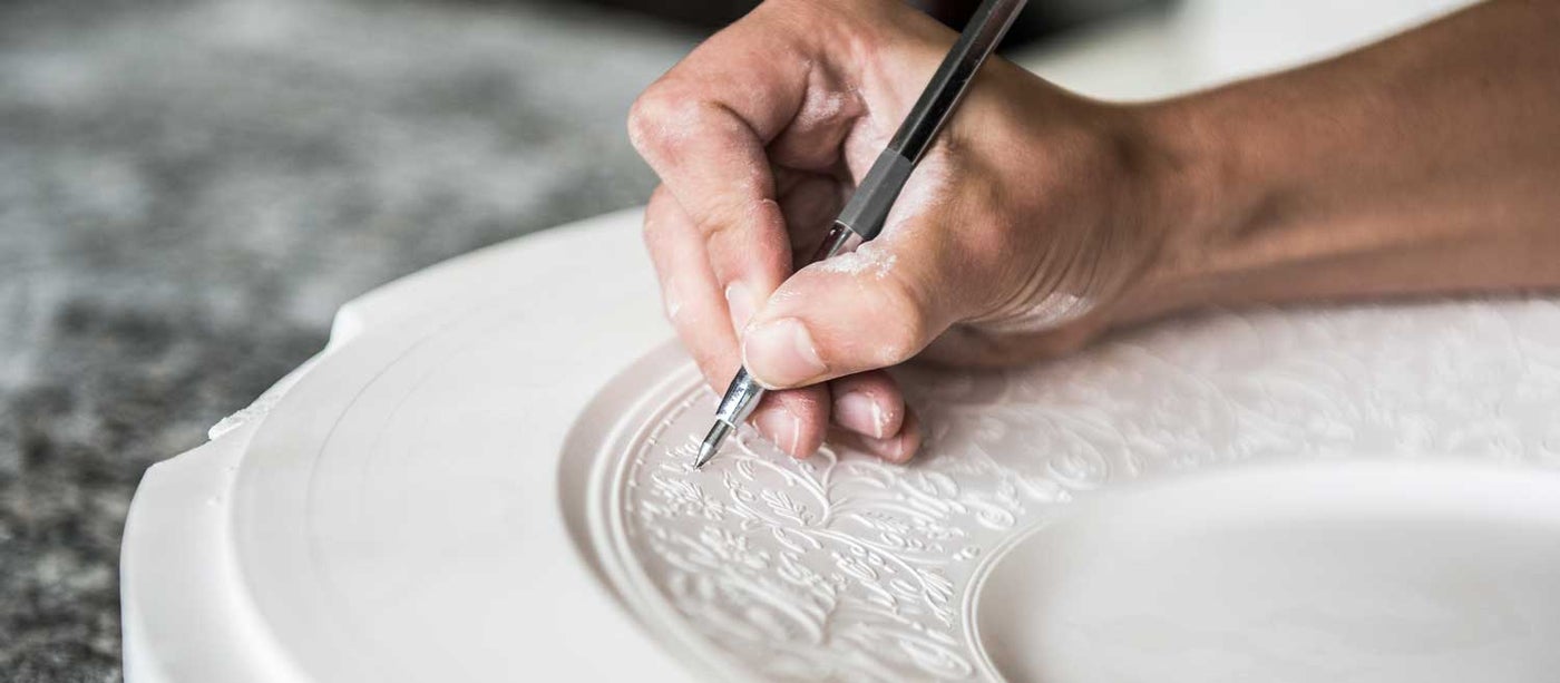 Porcelaines JL. Coquet & Jaune de Chrome