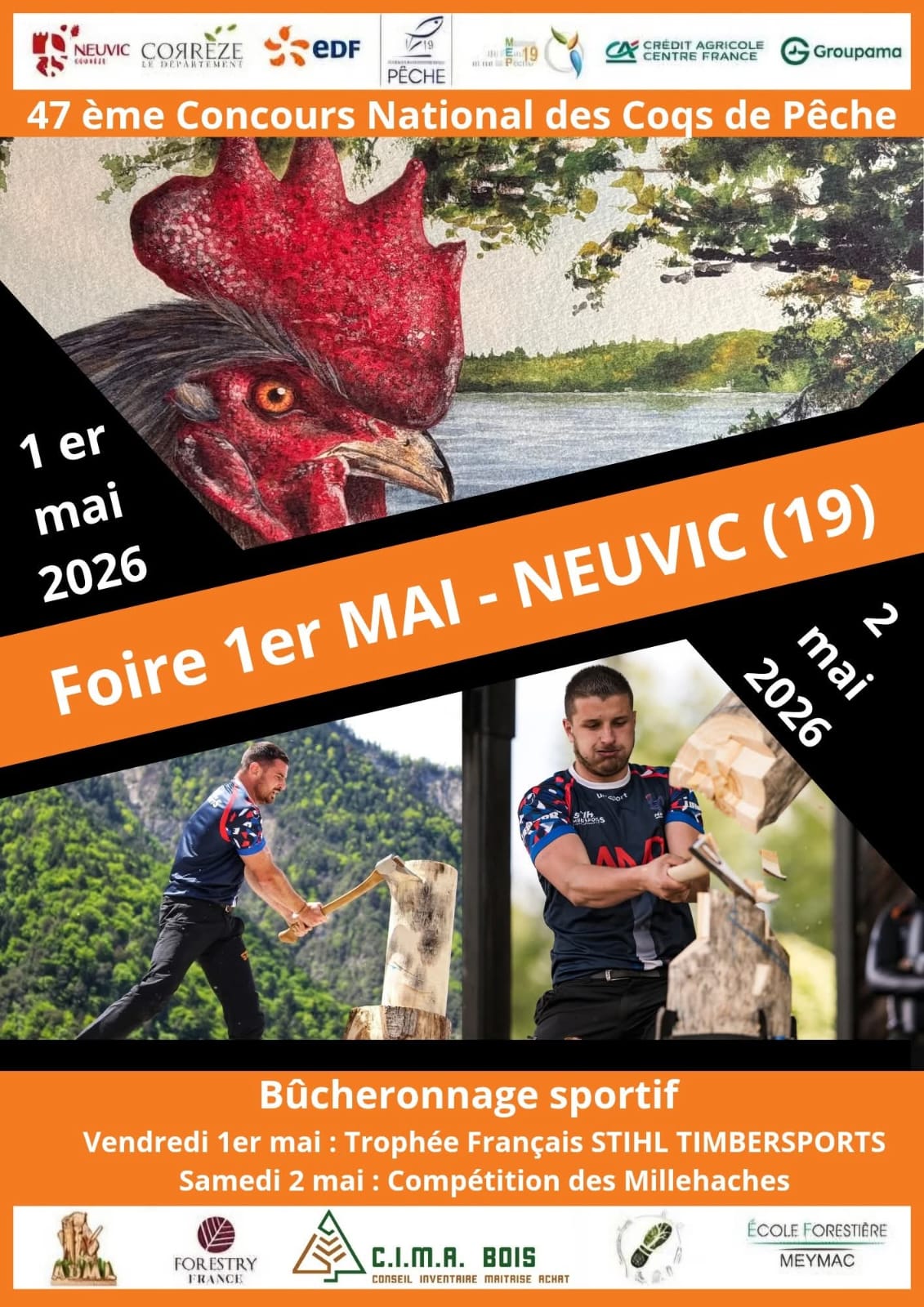 Foire du 1er mai et 47ème concours national des coqs de pêche — visuel événement