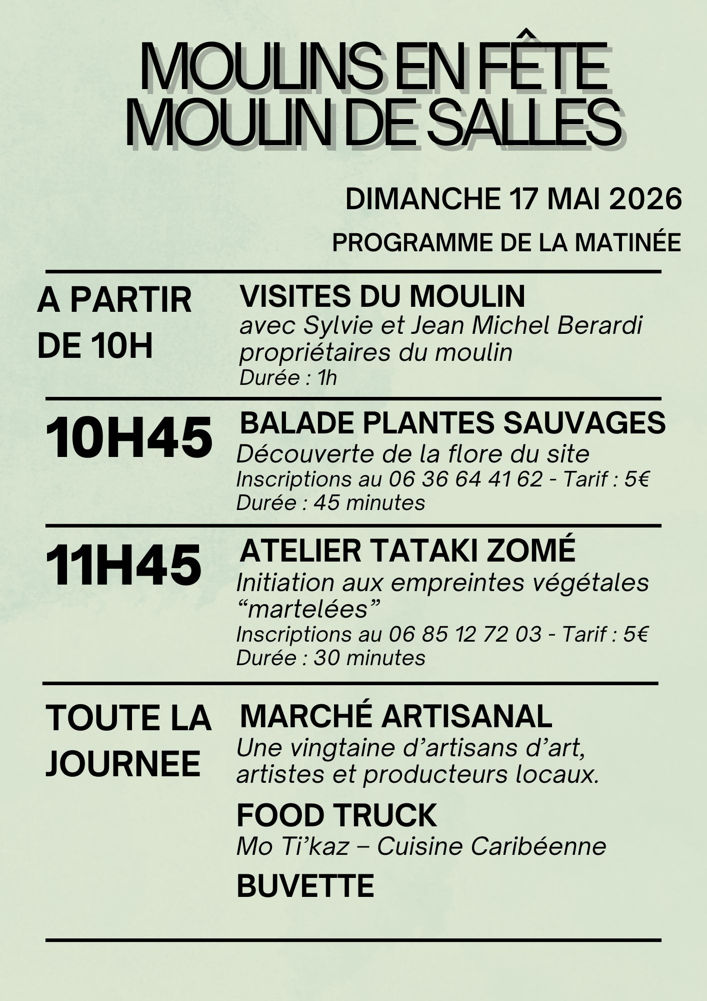 Moulins en Fête et Ascension des Métiers d'Art au Moulin de Salles — visuel événement