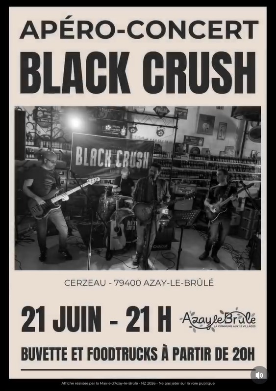 Apéro-concert : BLACK CRUSH