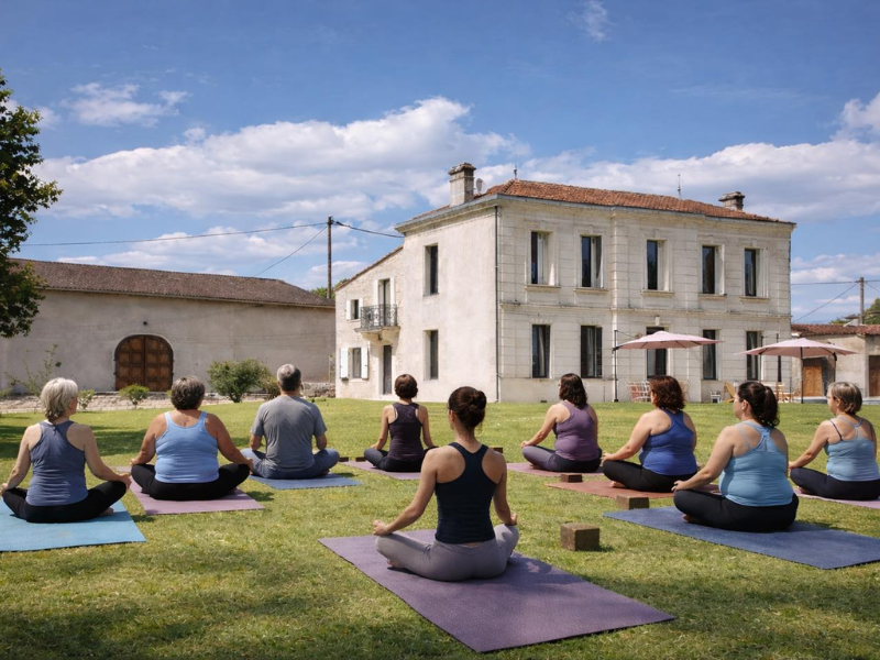Yoga au château Haut Bourcier, Saint-Androny - photo 2