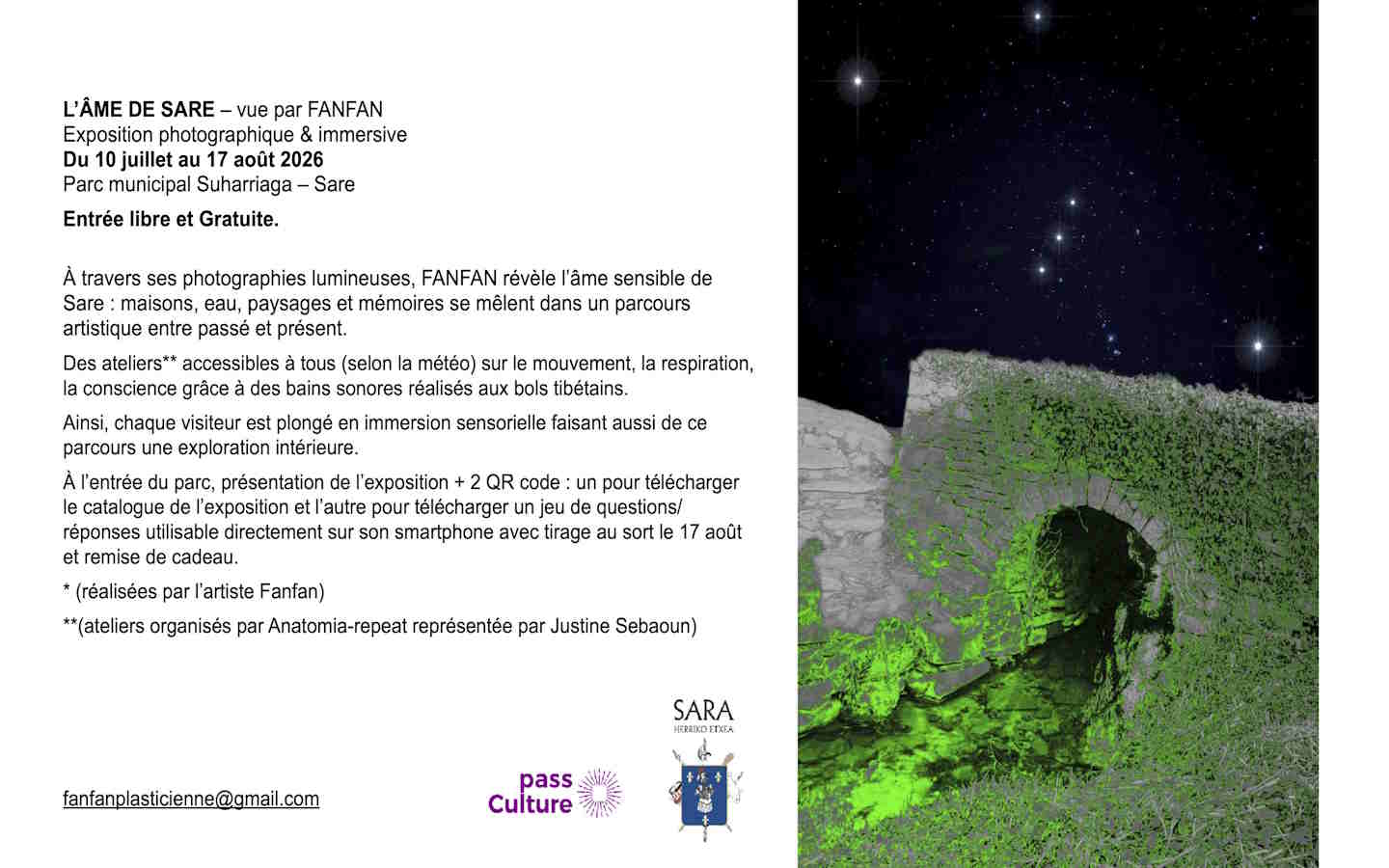 Exposition photographique et immersive : l'âme de Sare vue par Fanfan