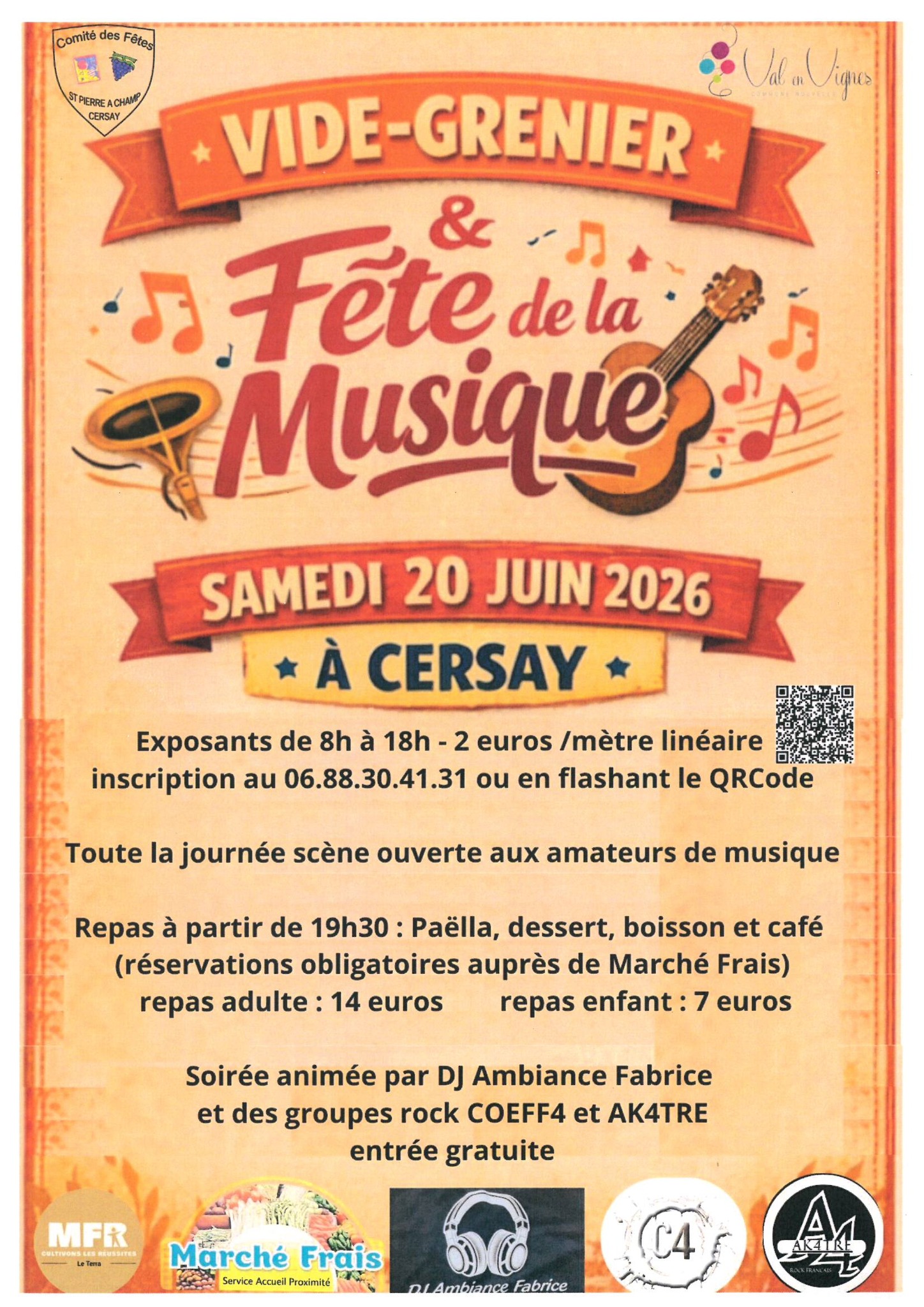 Fête de la musique et vide grenier à Cersay — visuel événement
