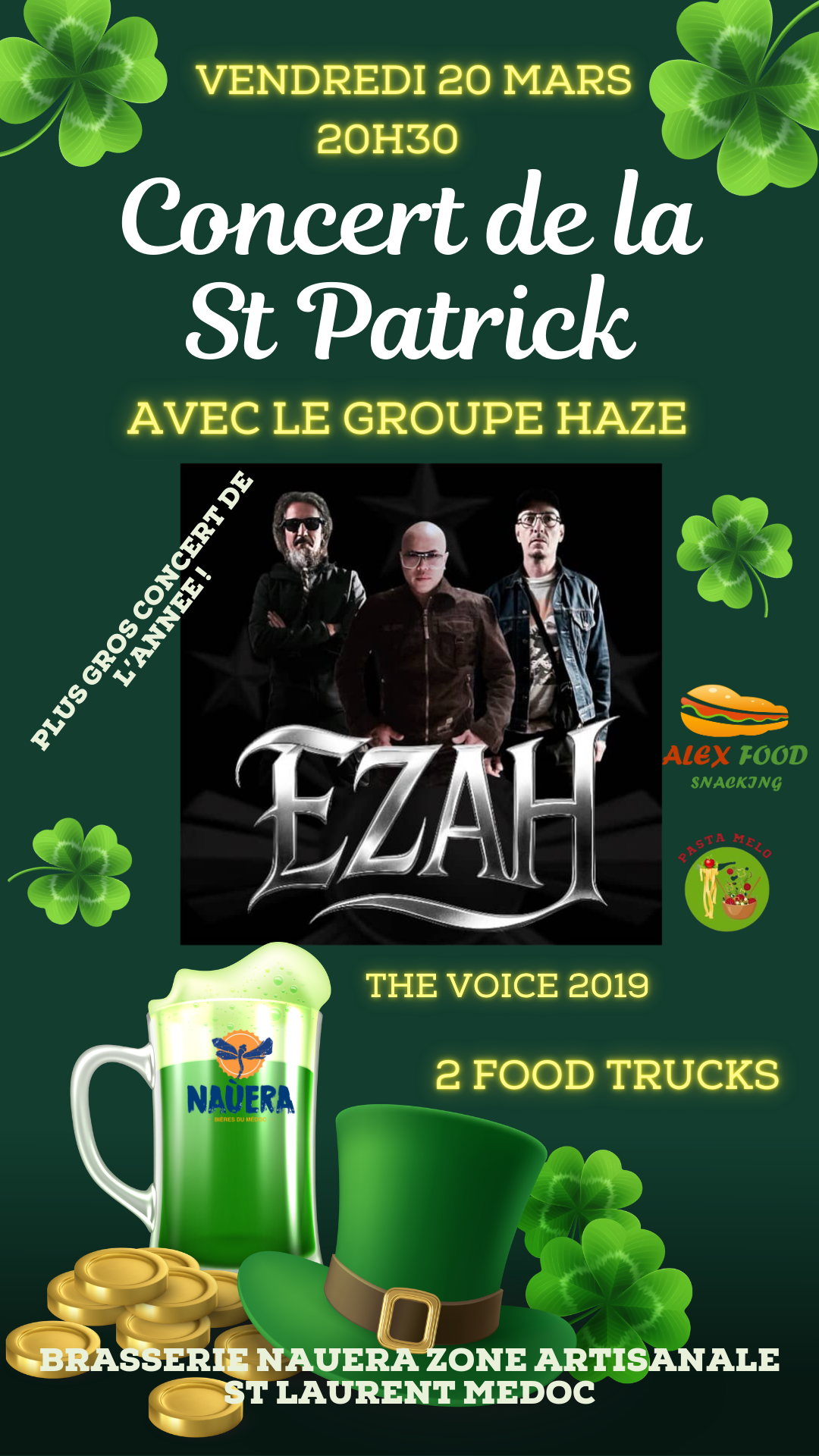 Concert de la Saint-Patrick à la brasserie Naùera