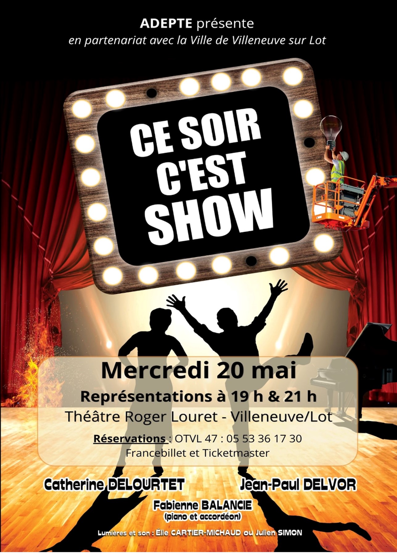 Ce soir, c'est show de et avec Catherine Delourtet et JeanPaul Delvor — visuel événement
