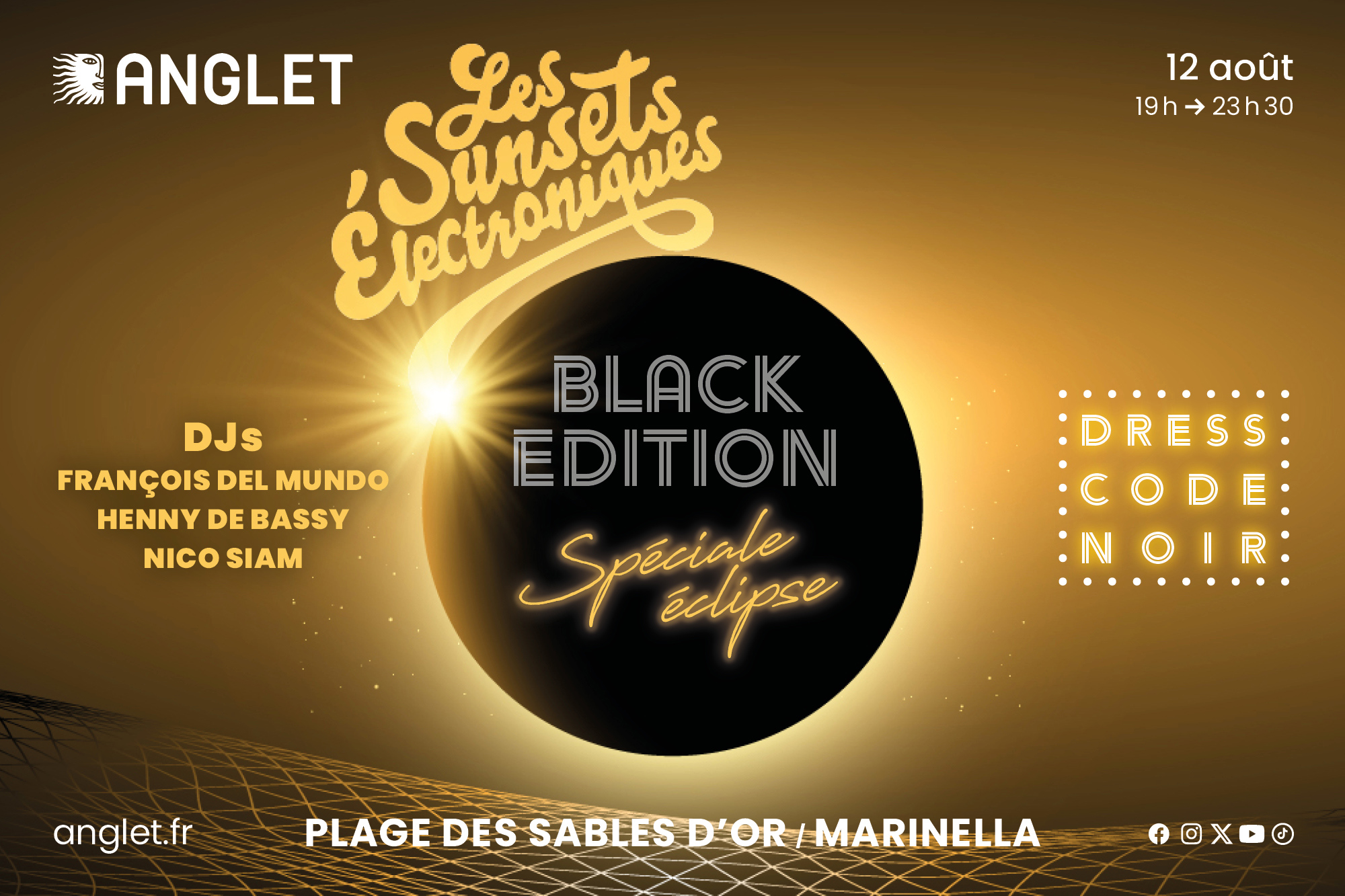 Les Sunsets électroniques "Black Edition" Spéciale éclipse