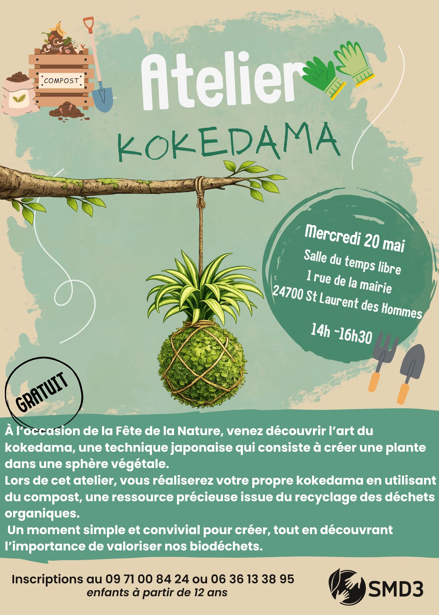 Atelier Kokedama — visuel événement