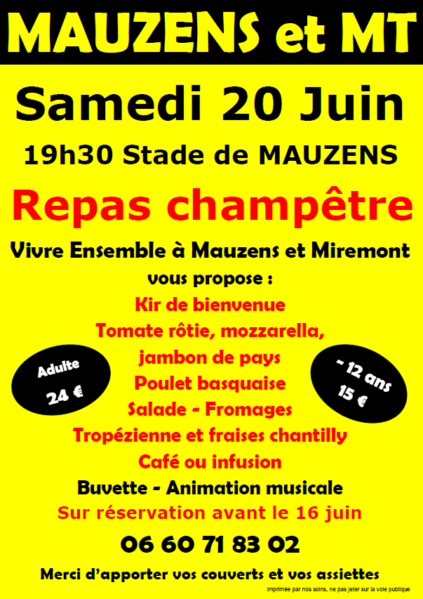 Repas champêtre, Mauzens-et-Miremont