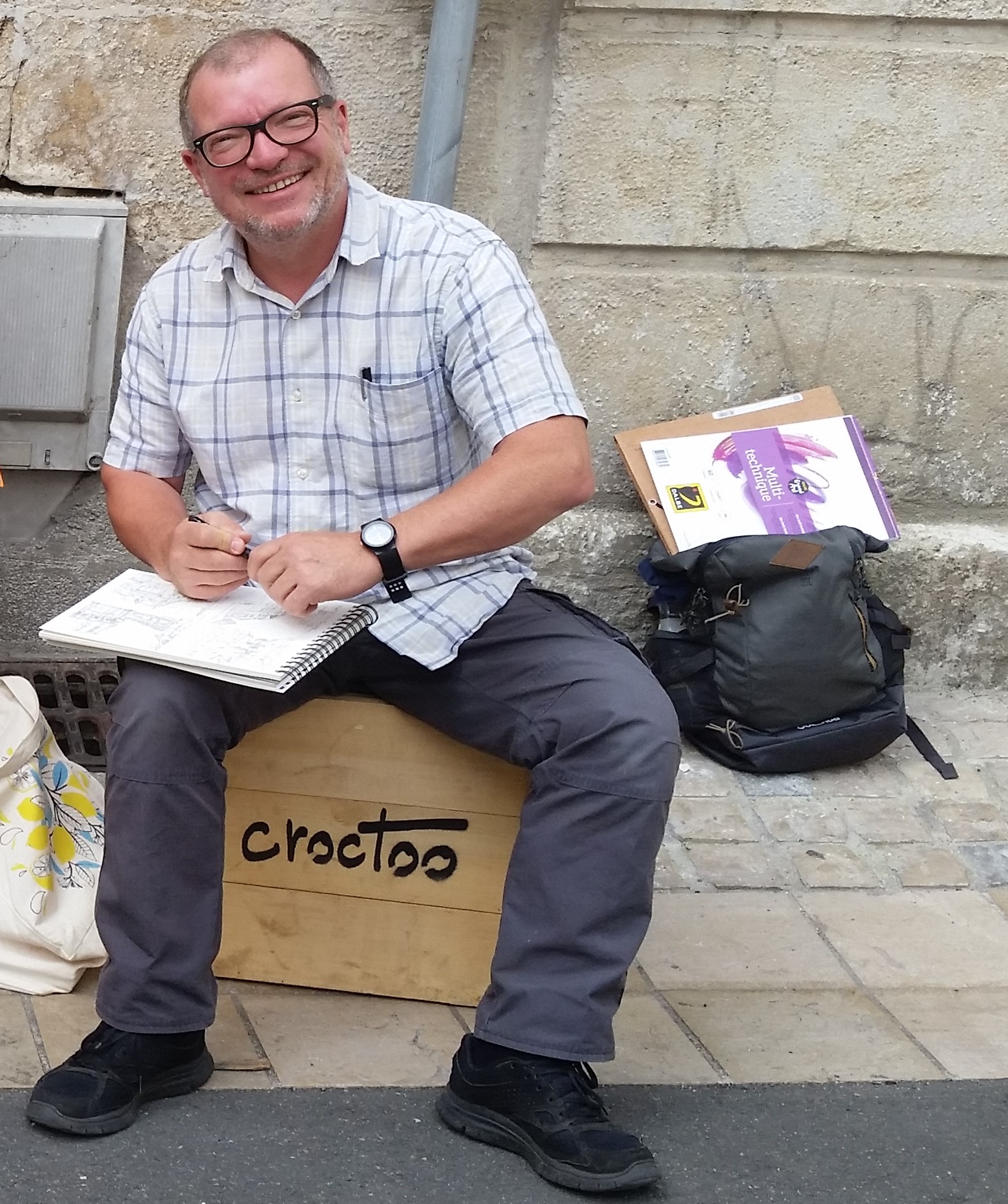 Atelier de dessin sur le vif / aquarelle CROCTOO par Michel ANDRE