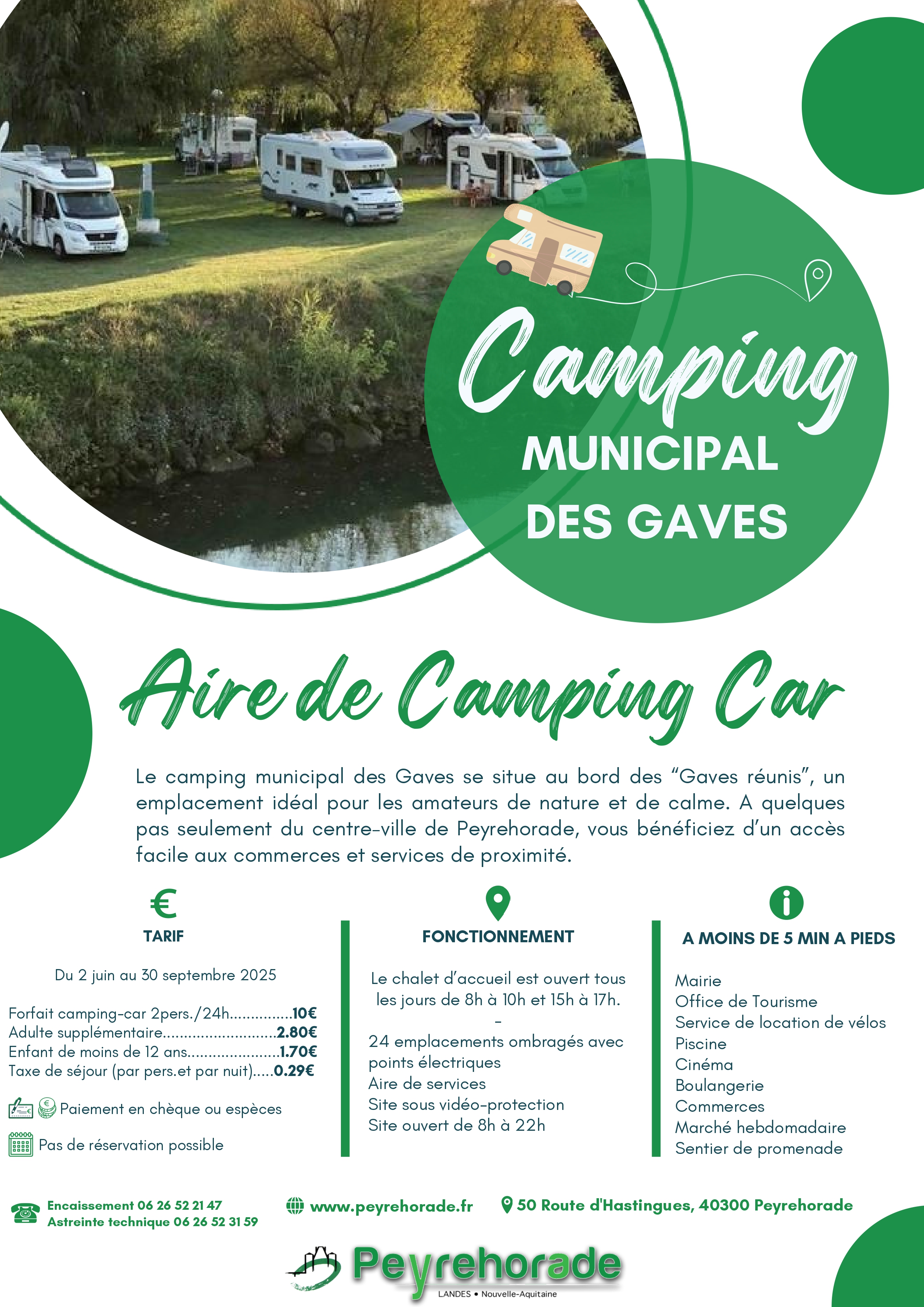 Aire de camping car des Gaves