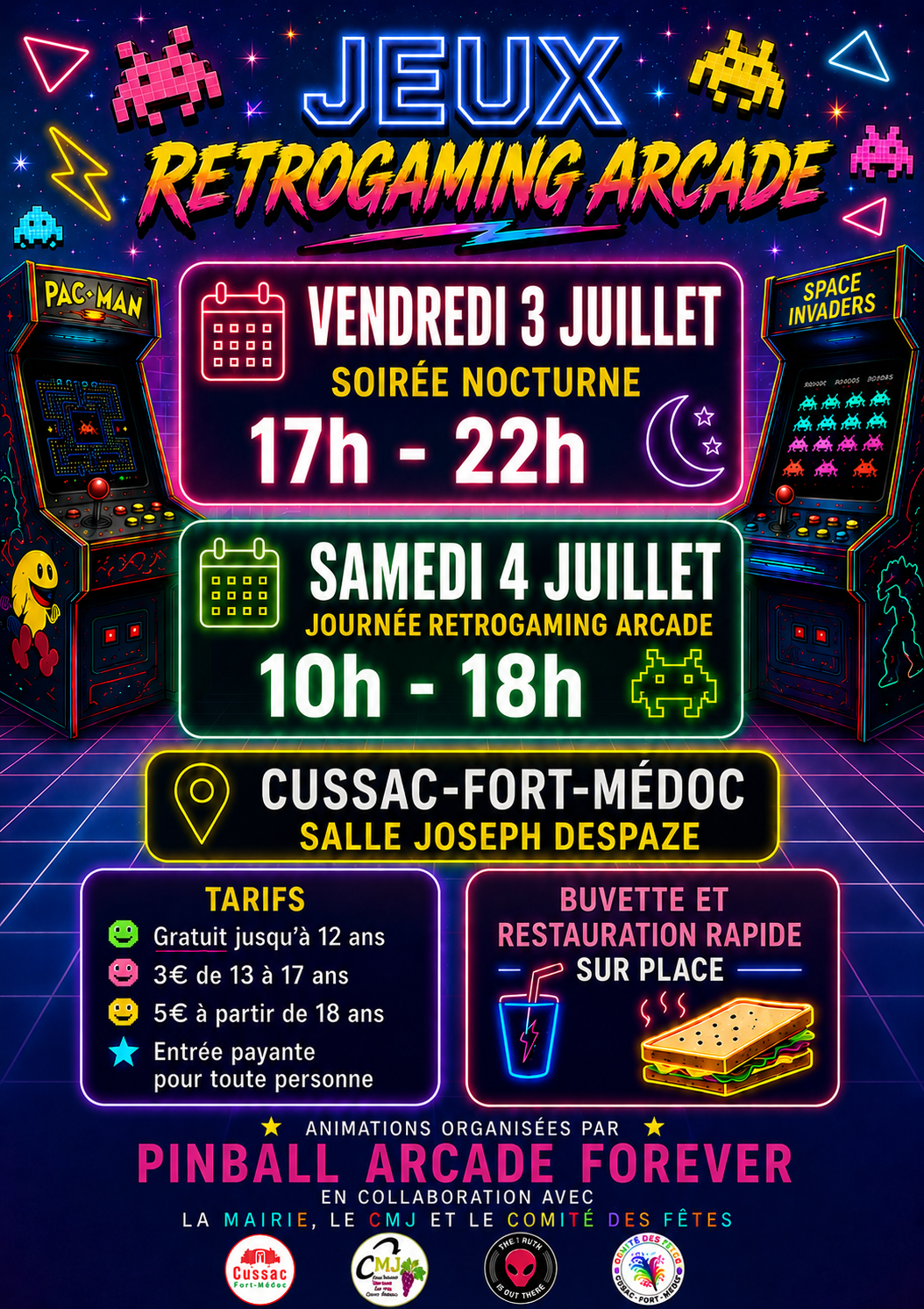 Jeux rétrogaming arcade