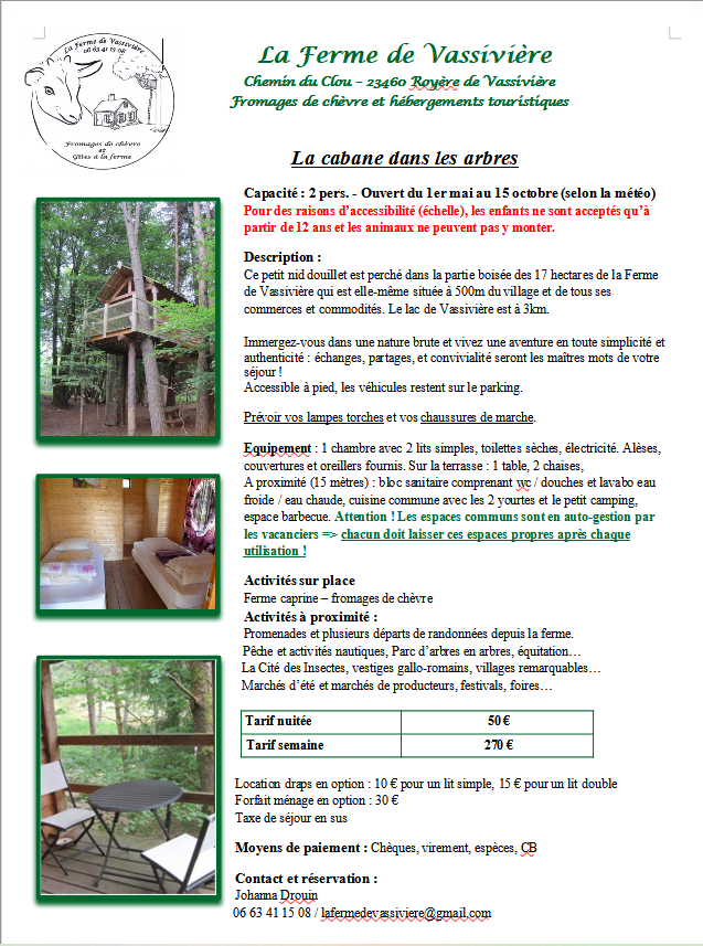 Cabane dans les arbres de la Ferme de Vassivière, Royère-de-Vassivière - photo 5