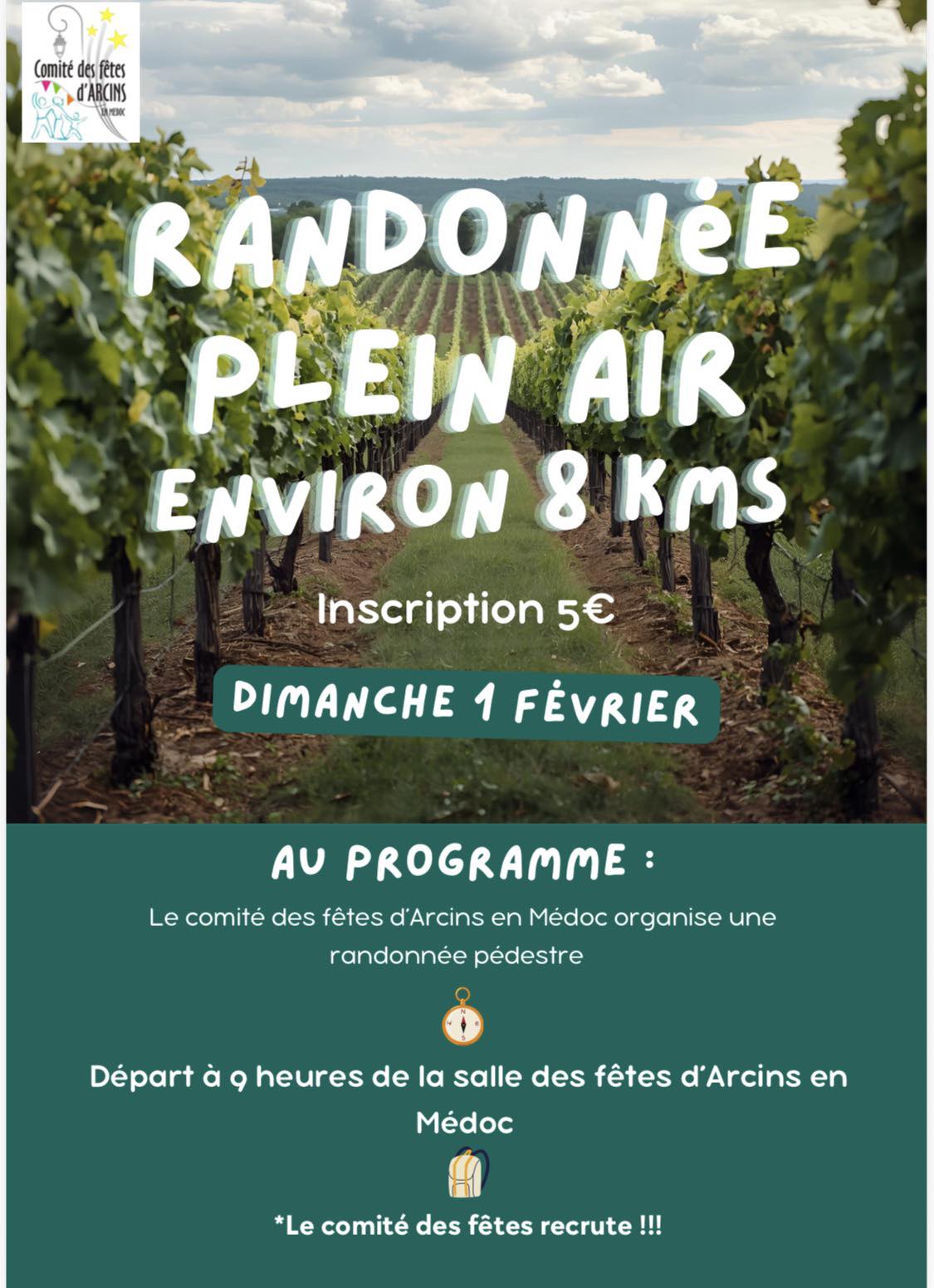 Randonnée à Arcins