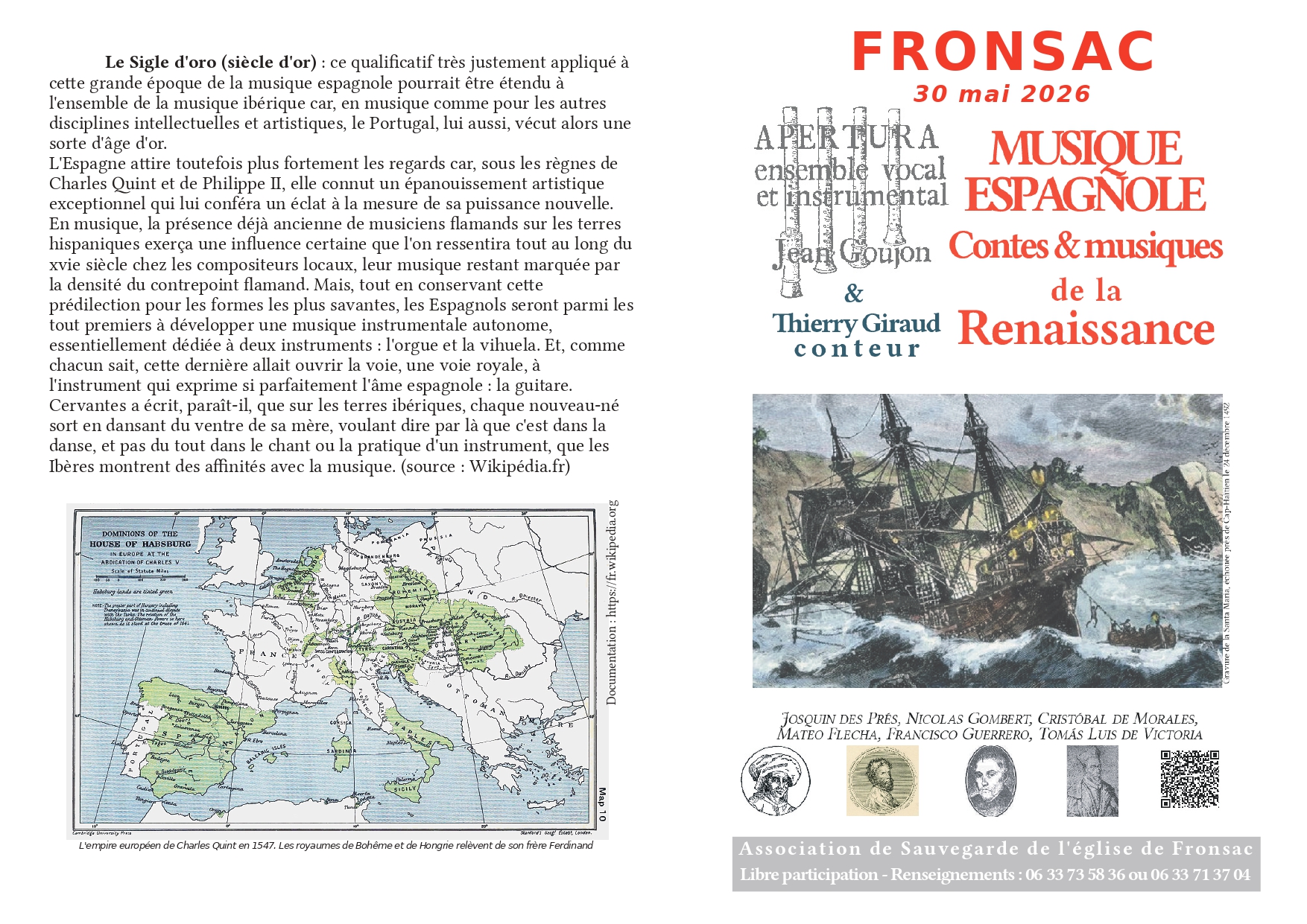 Musique Espagnole Contes & musiques de la Renaissance, Fronsac