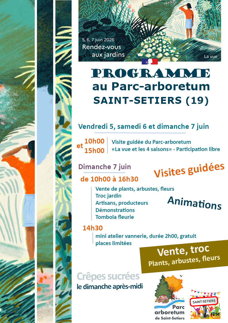 "Rendez-vous aux jardins" Parc Arboretum de Saint- Setiers — visuel événement