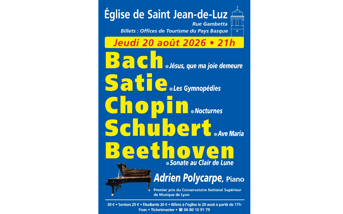 Concert en l'église de Saint-Jean-de-Luz — visuel événement