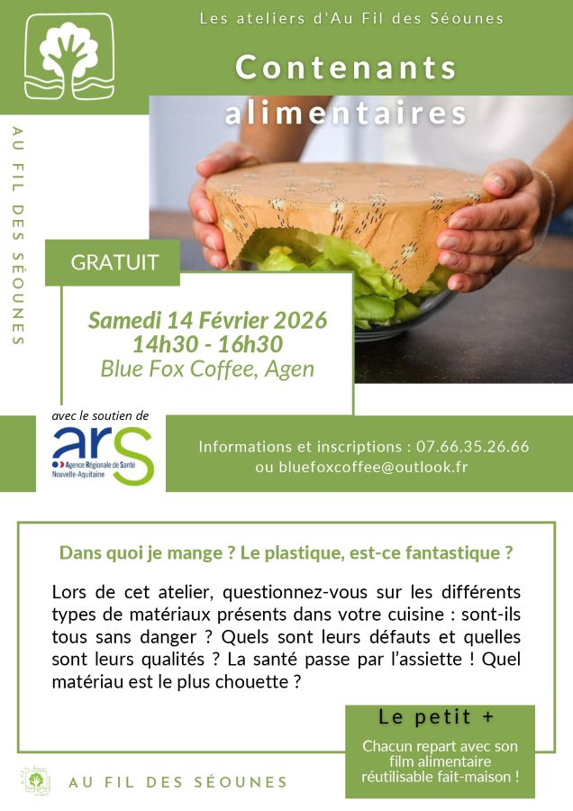 Atelier "contenants alimentaires" avec Au fil des Séounes