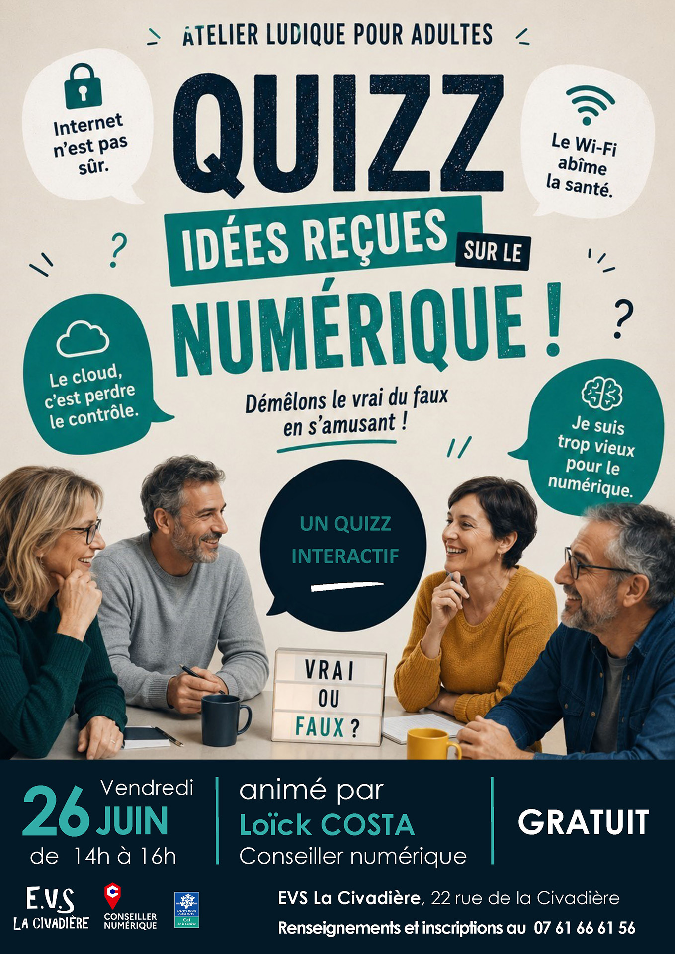Atelier numérique : quizz des idées reçues