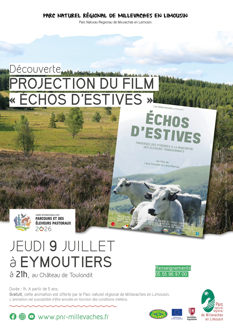 Projection du film "Echos d'estives" — visuel événement