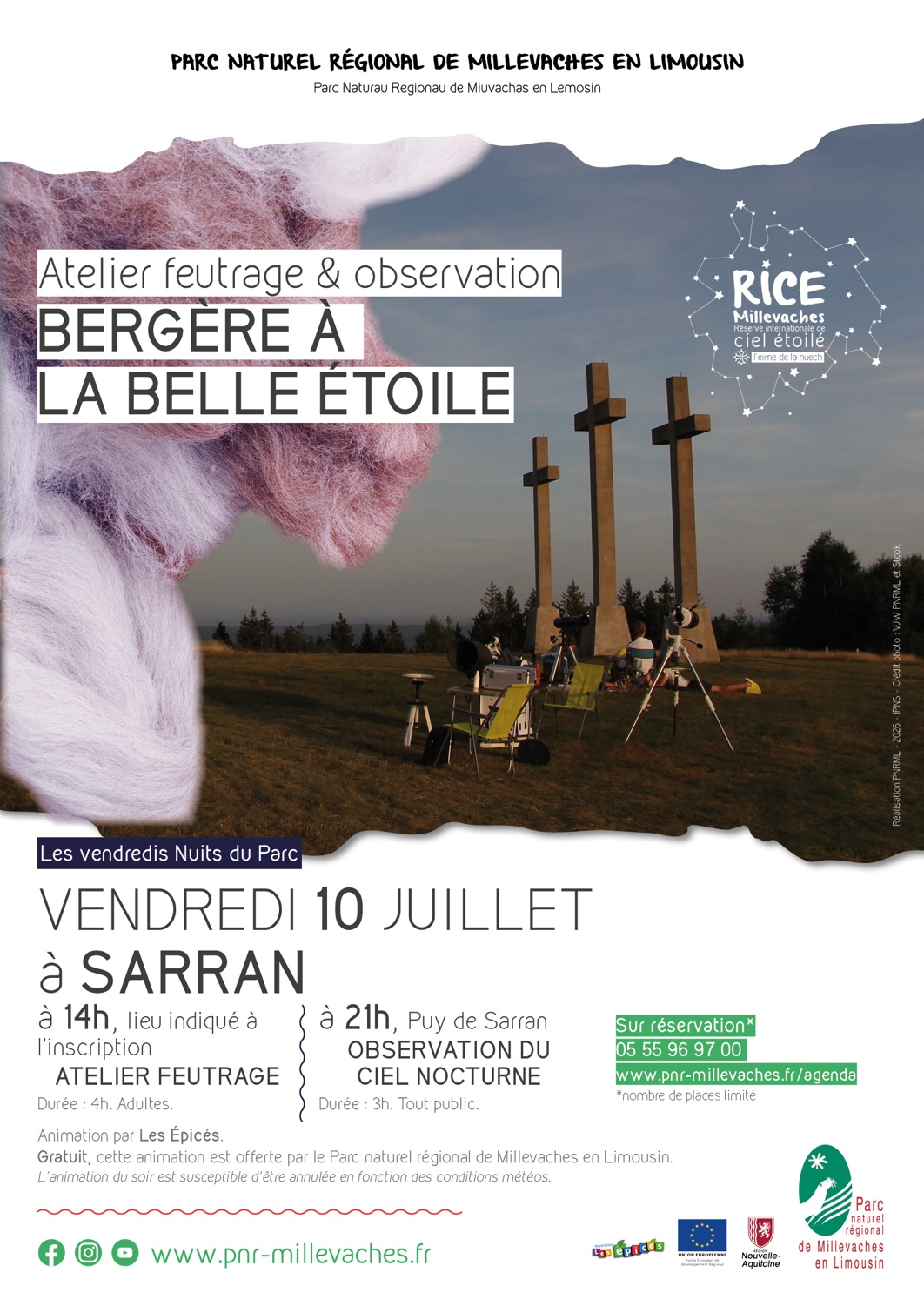 Bergère à la belle étoile : observation du ciel étoilé — visuel événement