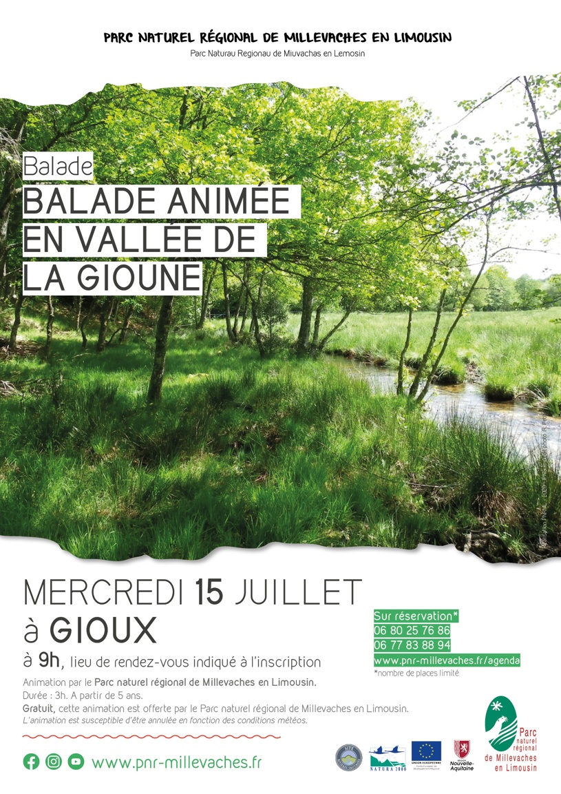 Balade animée en vallée de la Gioune — visuel événement