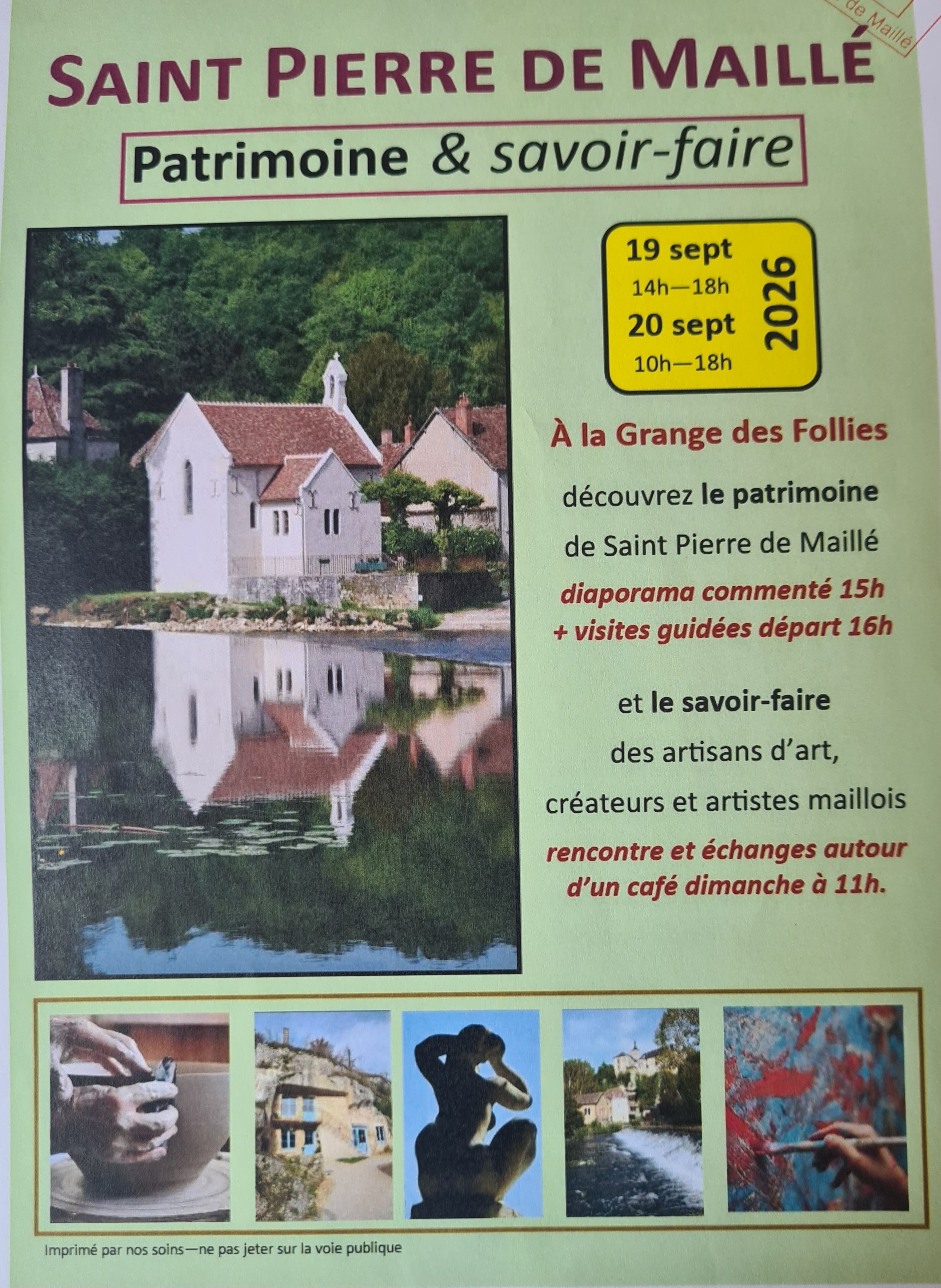Journées du patrimoine à Saint Pierre de Maillé