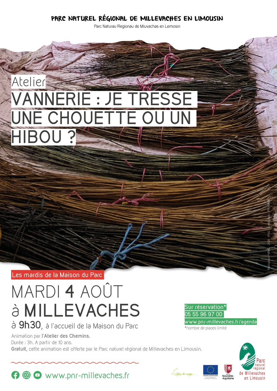 Atelier je tresse une chouette ou un hibou? — visuel événement