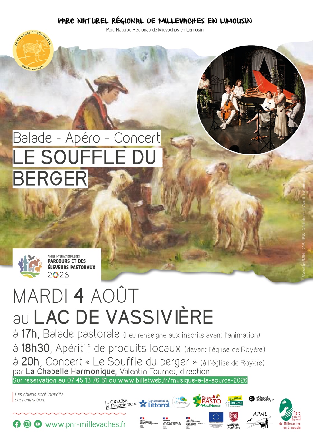 Apéro-pasto / Concert à Vassivière : Le souffle du berger