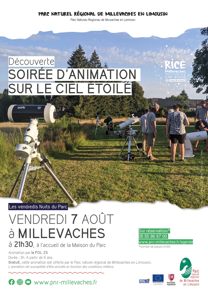 Soirée d'animation sur le ciel étoilé — visuel événement