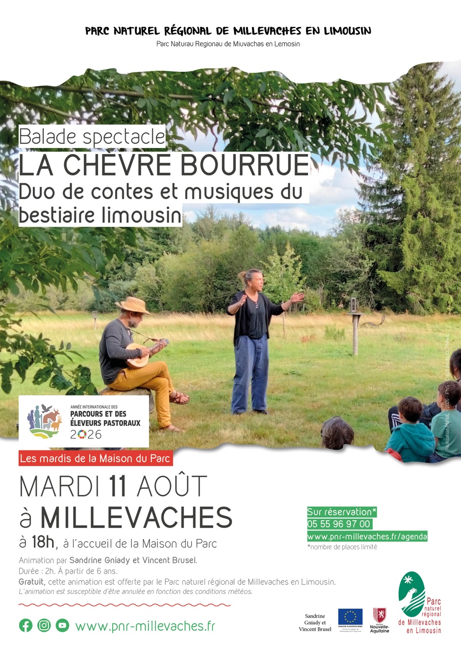 Spectacle La chèvre bourrue, duo de contes et musiques du bestiaire limousin — visuel événement
