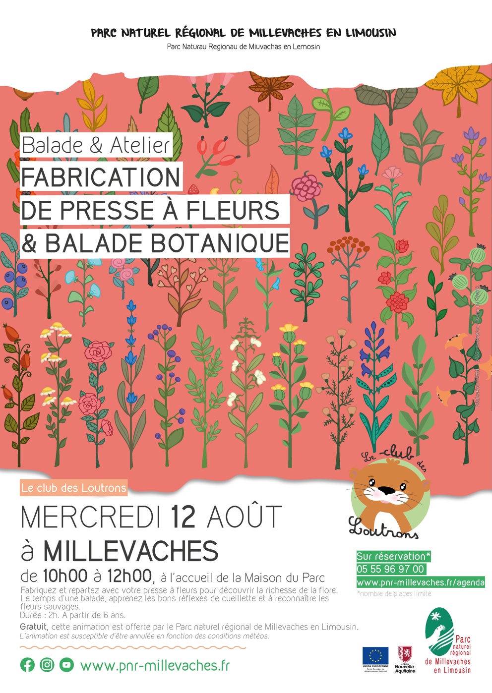 Atelier fabrication de presse à fleurs et balade botanique — visuel événement