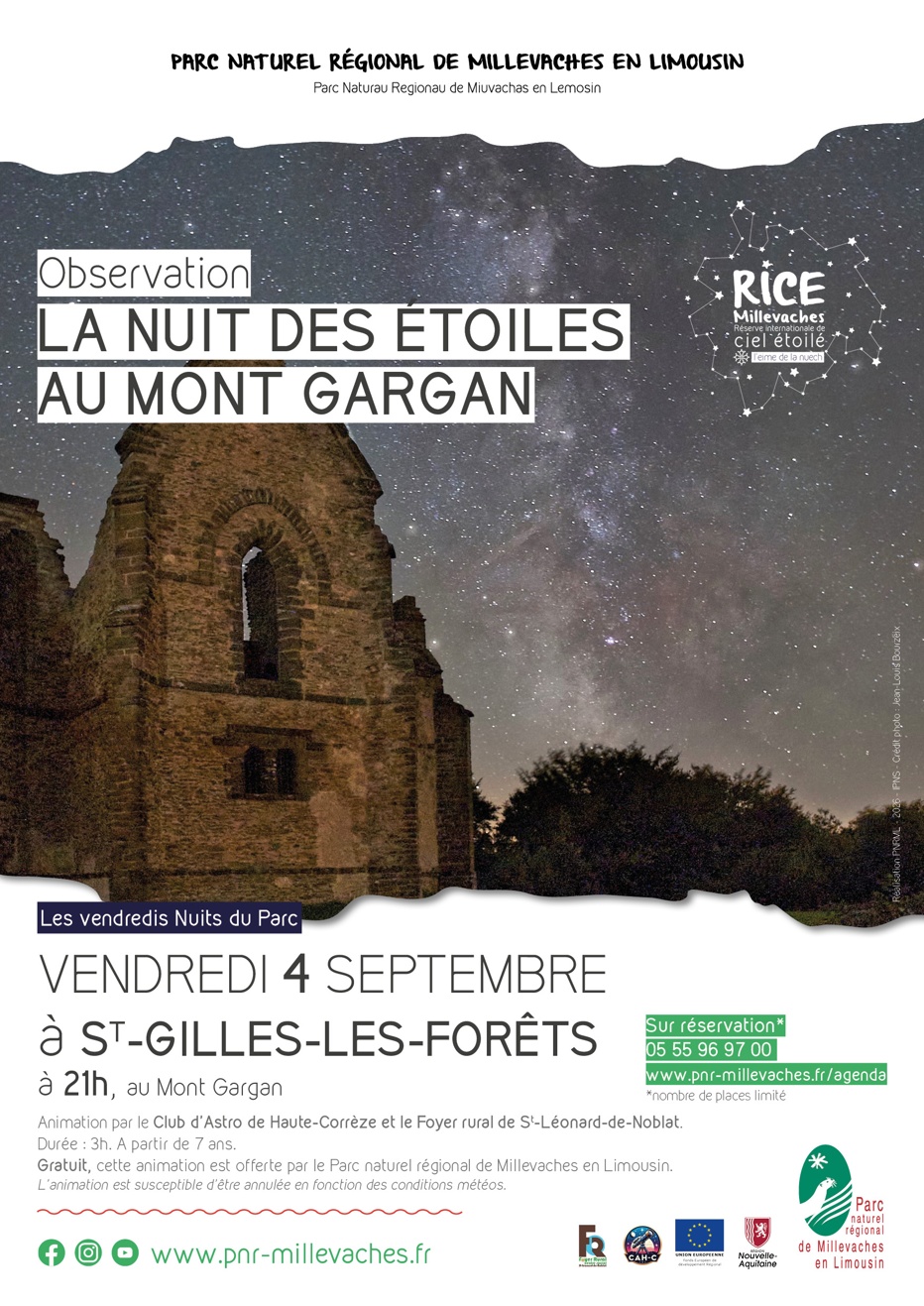 La nuit des étoiles au Mont Gargan — visuel événement