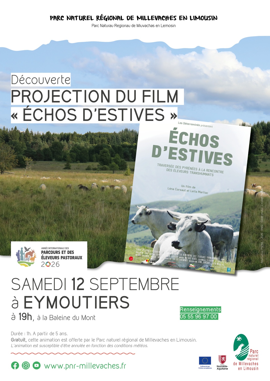 Projection du film "Echos d'estives" — visuel événement