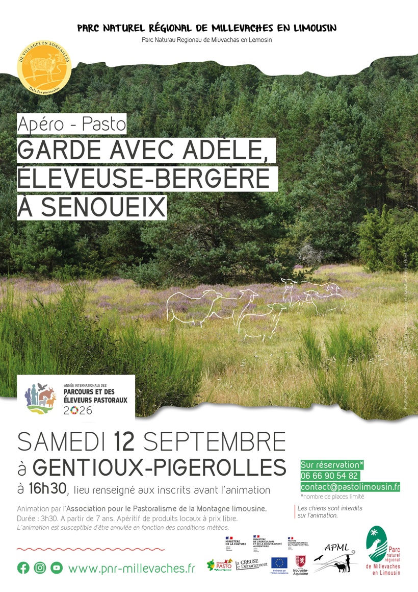 Garde avec Adèle, éleveuse-bergère à Senoueix — visuel événement