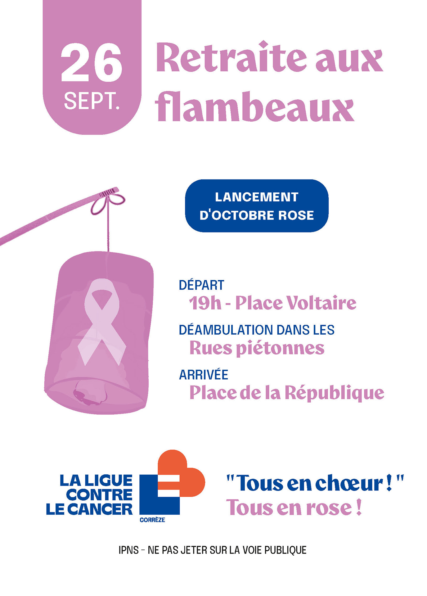 Retraite aux flambeaux Octobre Rose