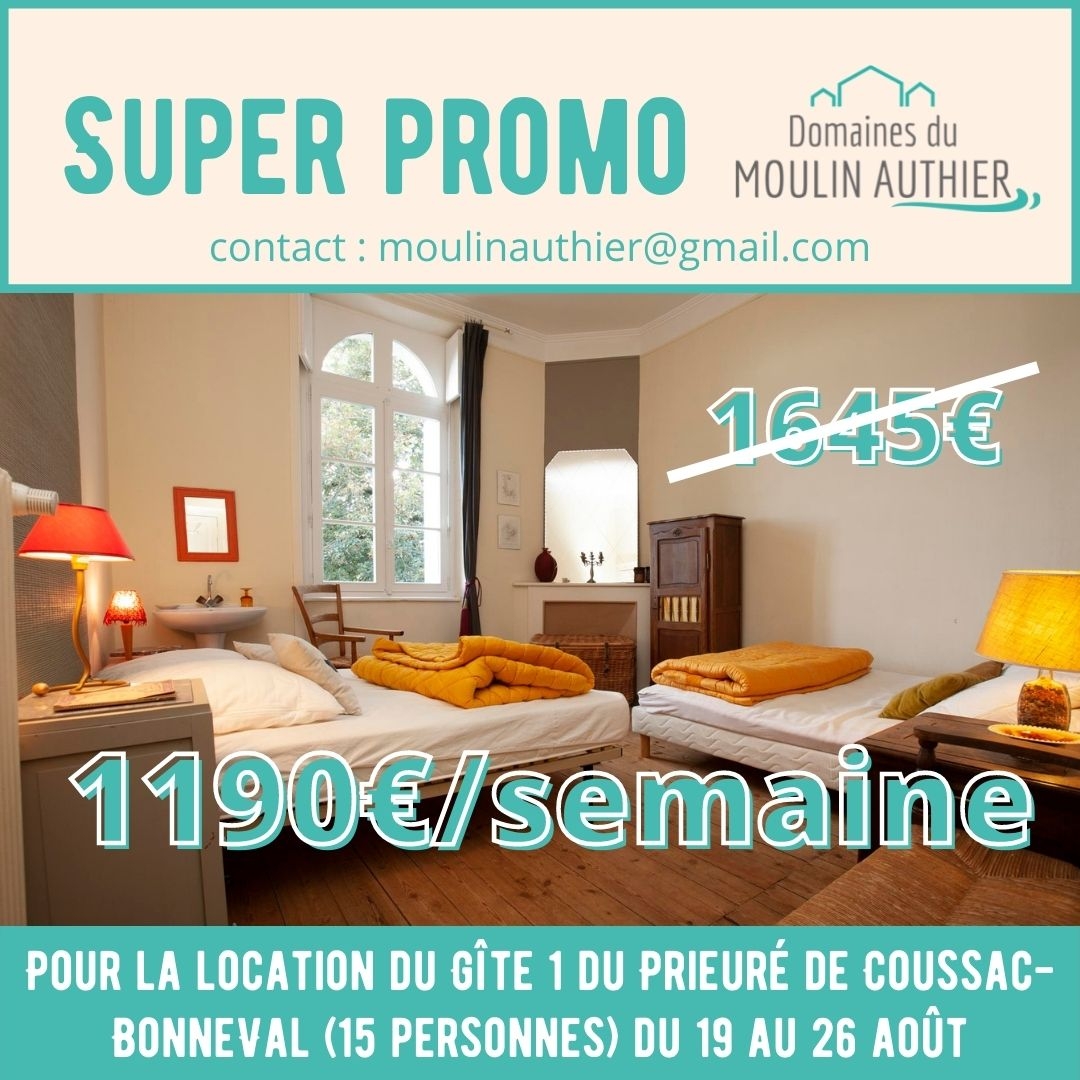 Domaines du Moulin Authier : Meublé Le Prieuré de Coussac-Bonneval – Gîte 1, Coussac-Bonneval - photo 17