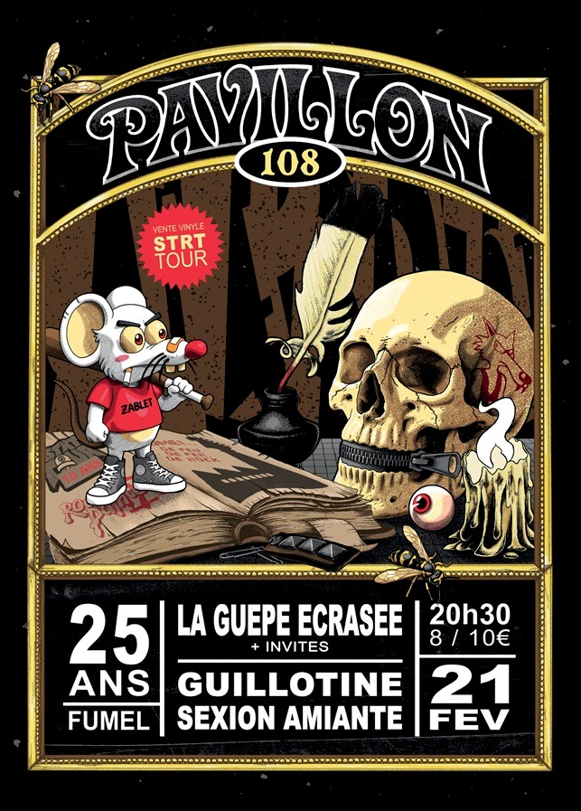 Concert Rock Punk : La Guêpe Ecrasée - Guillotine et Sexion Amiante