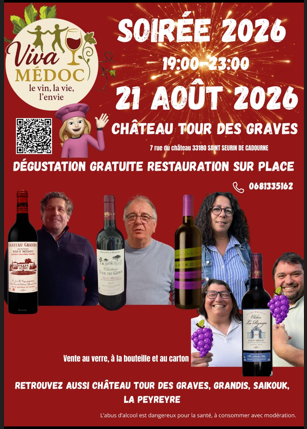 Soirée Viva Médoc au Château Tour des Graves