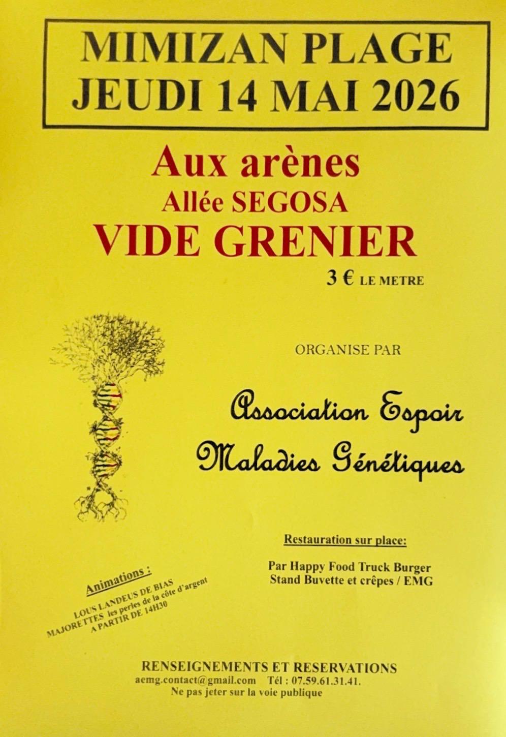 Vide grenier de l'association "Espoir Maladies Génétiques"