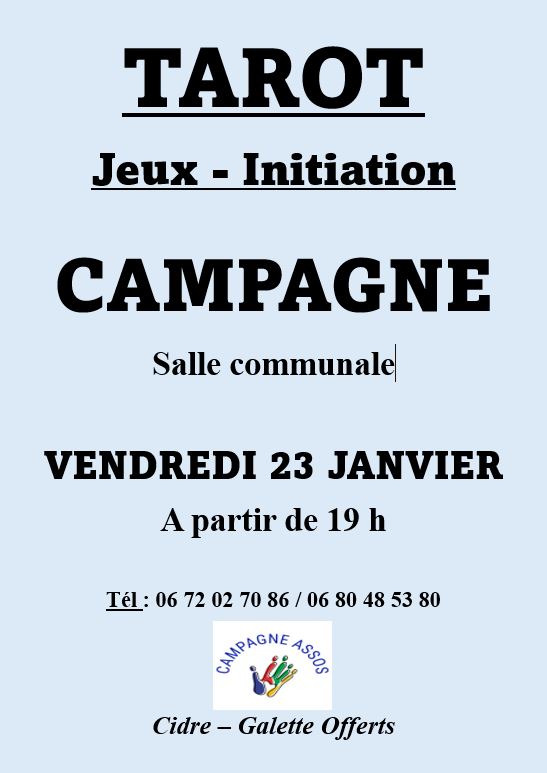 Initiation au tarot, Campagne