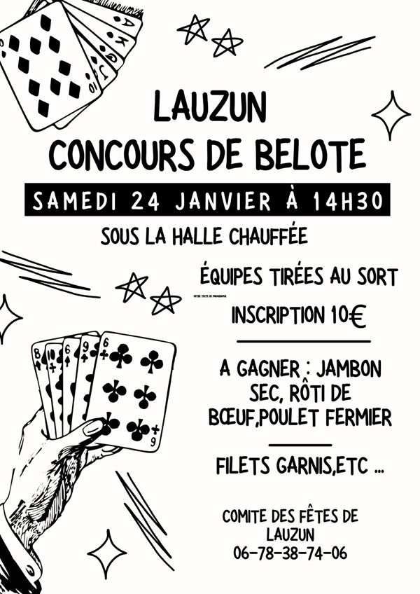 Foire de la Saint-Paul - Concours de belote