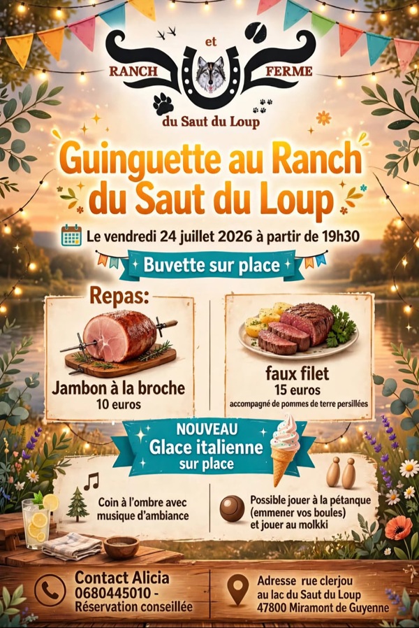 Guinguette au Ranch du Saut du Loup
