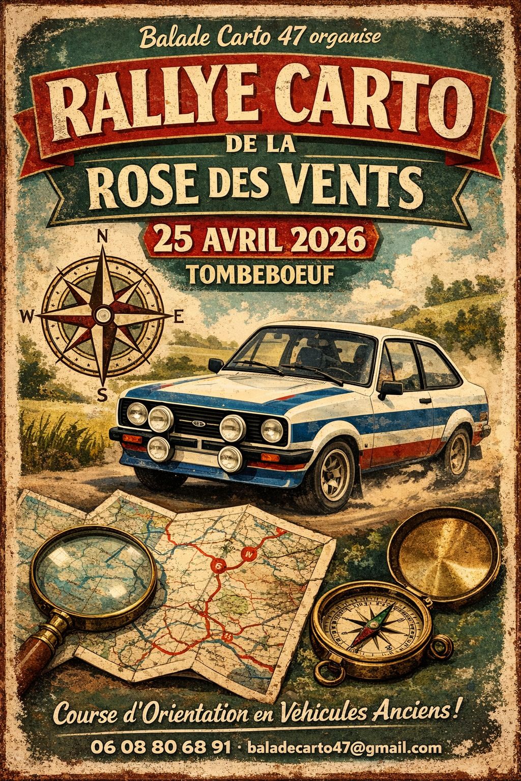 Rallye carto de la Rose des vents — visuel événement