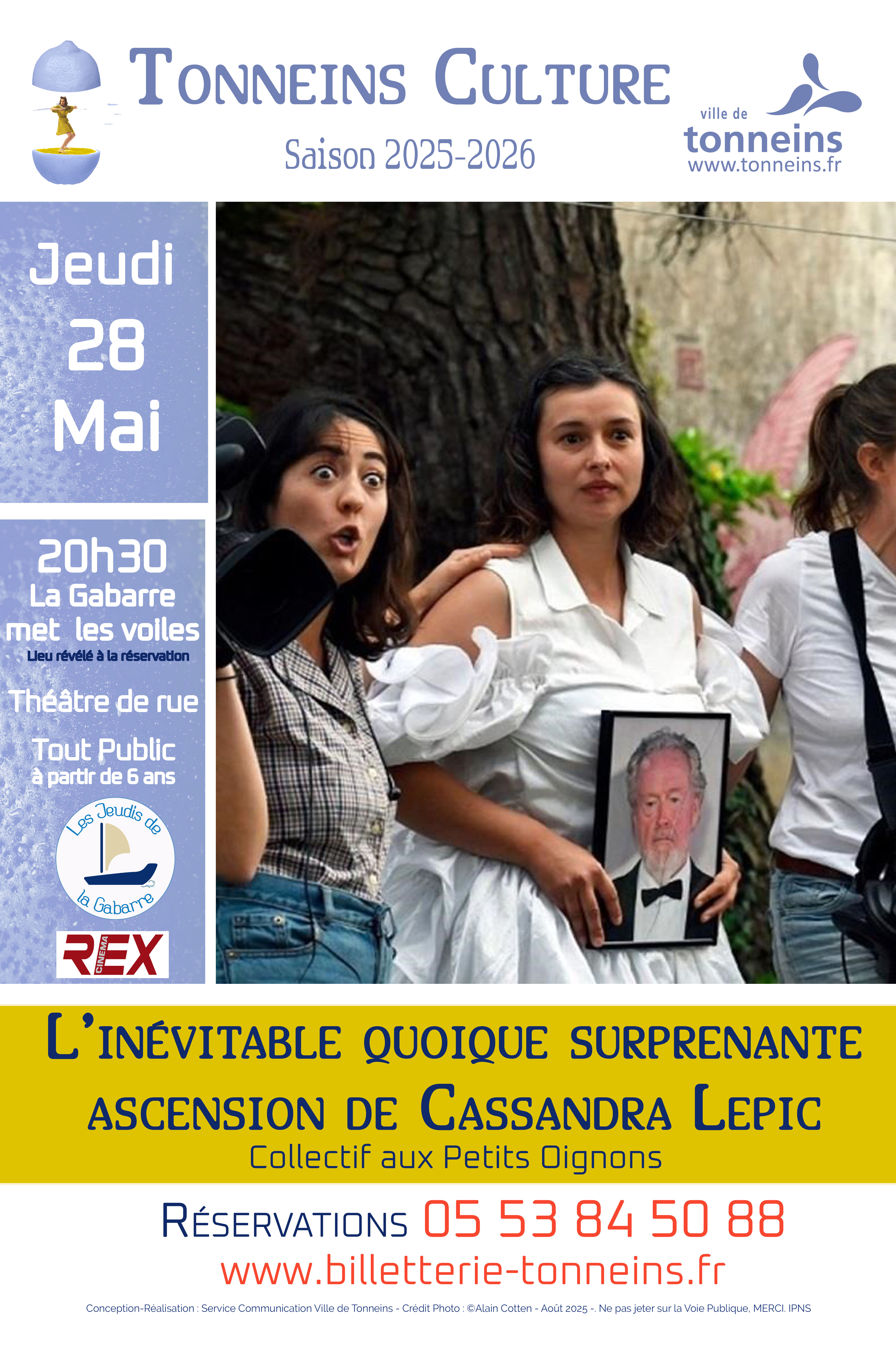 Les Jeudis de La Gabarre - Théâtre de rue -"L'inévitable quoique surprenante ascension de Cassandra Lepic"