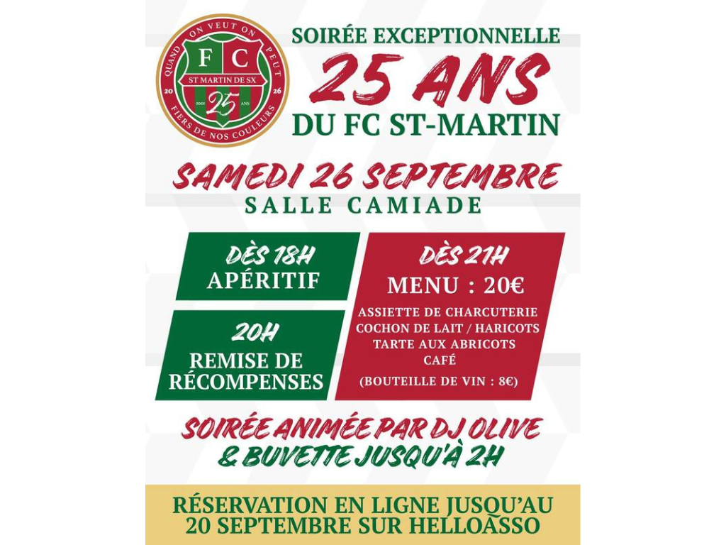 Les 25 ans du FC ST-MARTIN DE SEIGNANX