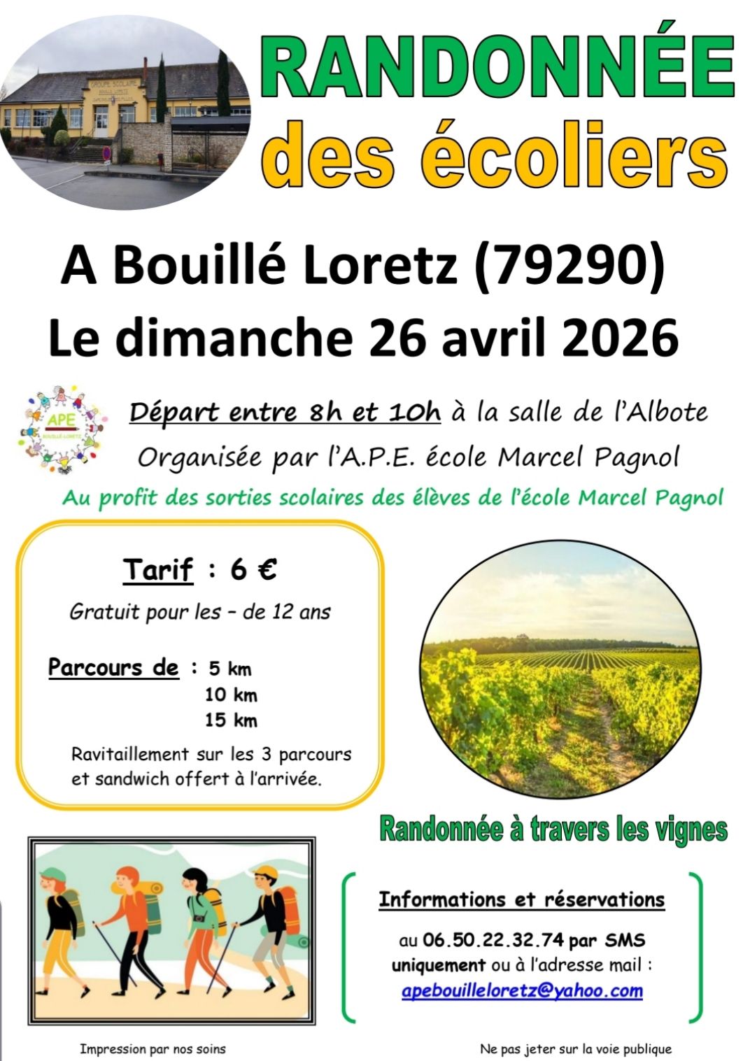 La randonnée des écoliers — visuel événement