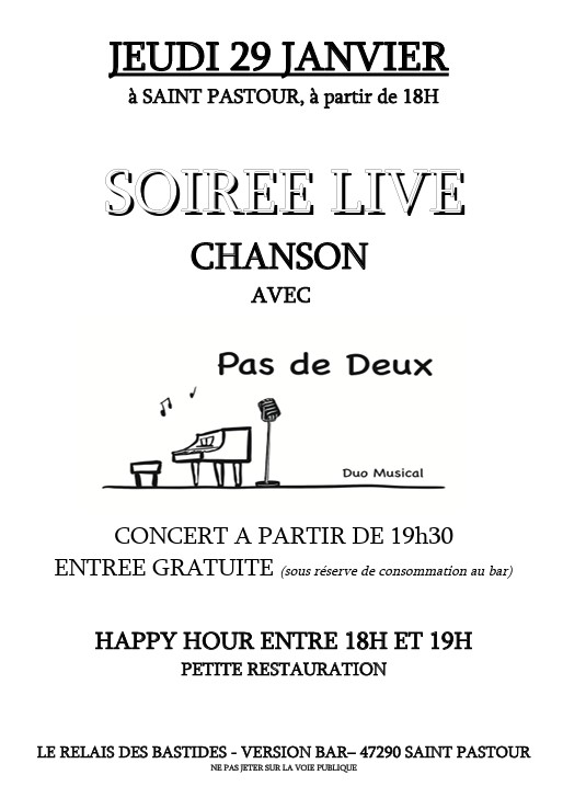 Soirée live chansons