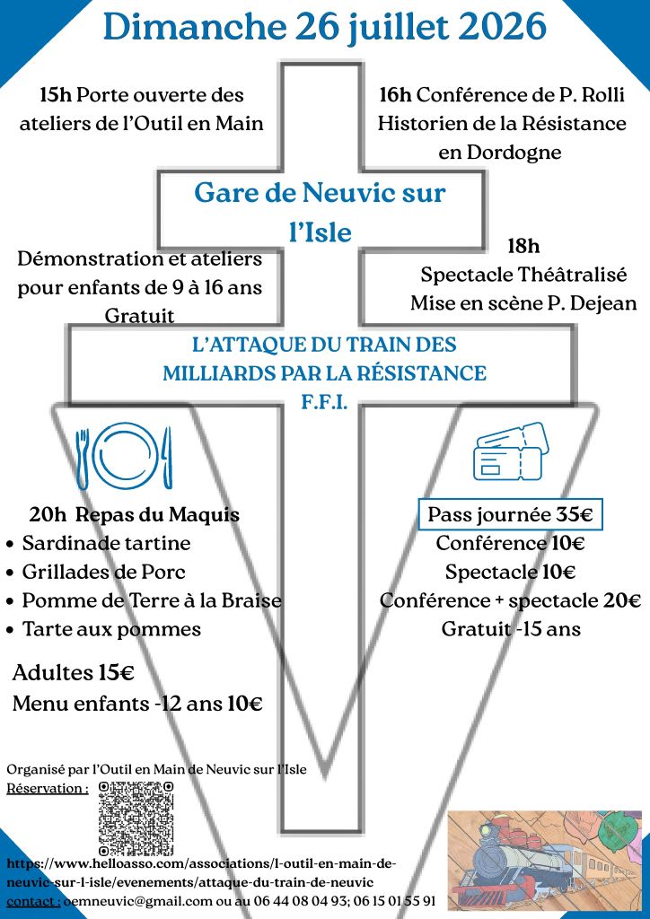 Reconstitution historique : l'attaque du train des milliards de la Résistance — visuel événement
