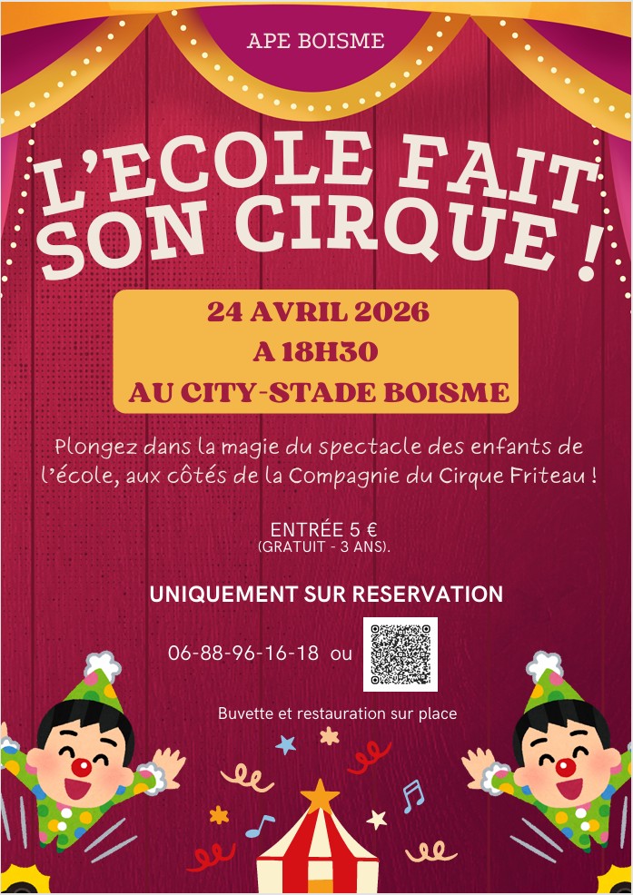 Spectacle avec les enfants et la Compagnie du cirque Friteau — visuel événement